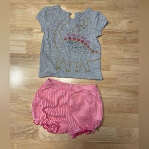 Dinosaur t shirt with matching shorts